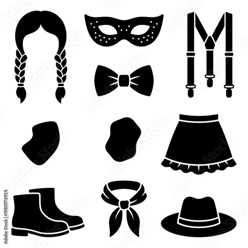 Couple dancing at Sao Joao celebration silhouette