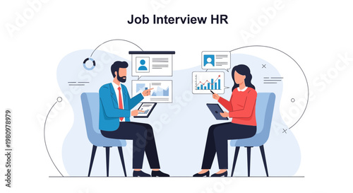 Job Interview HR: Candidate and Recruiter Discussing Career Prospects