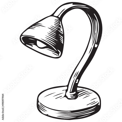 Desk Lamp Office Lighting Workspace Equipment Study Table Lamp Illustration