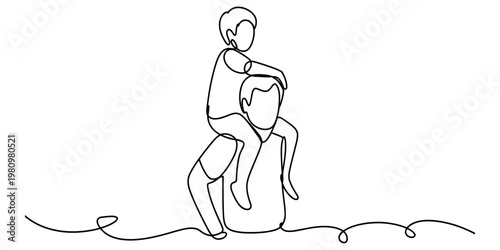 A single line drawing representing a couple experiencing a moment of quiet emotional disconnect