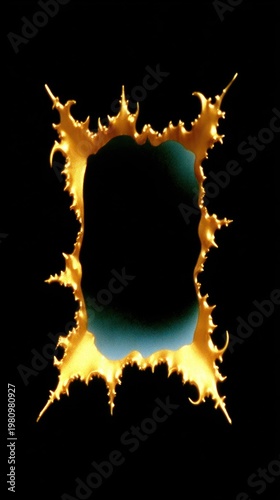 Abstract fiery frame design