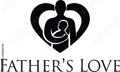 Father's love a silhouette of care and protection