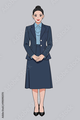 Professional Business Woman in Formal Office Suit