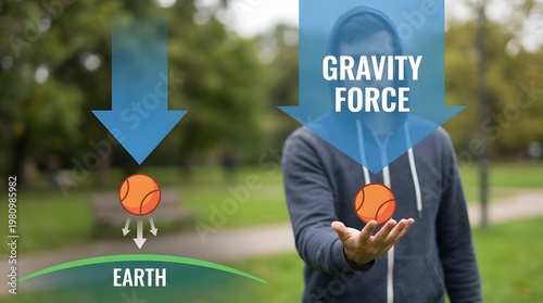 Understanding Gravity Force Demonstration in Outdoor Setting