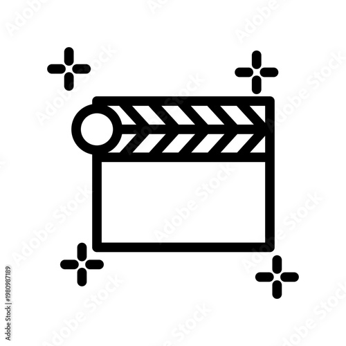 Clapper Film icon design template