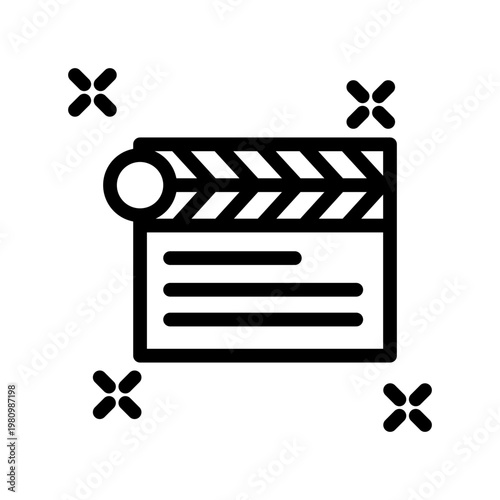 Clapper Film icon design template