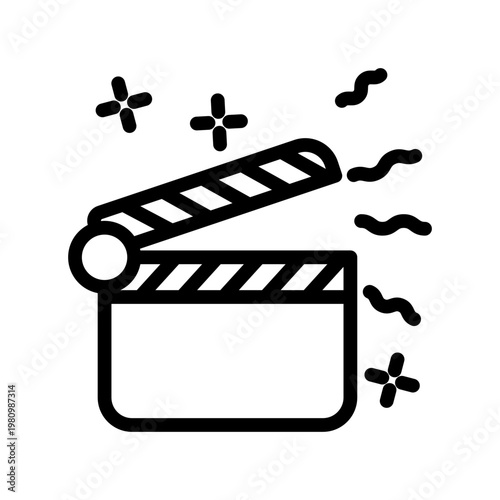 Clapper Film icon design template