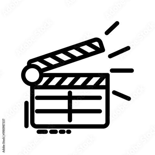 Clapper Film icon design template