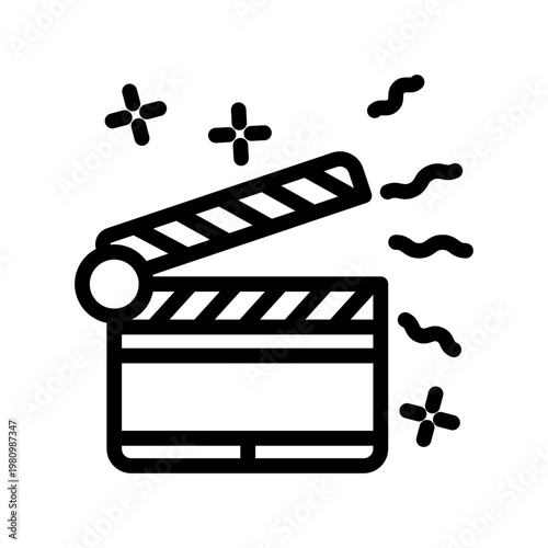 Clapper Film icon design template