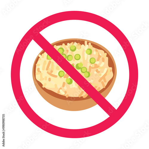 No eating sign, no food allowed, do not bring meals symbol, no outside food sign, do not eat here symbol
