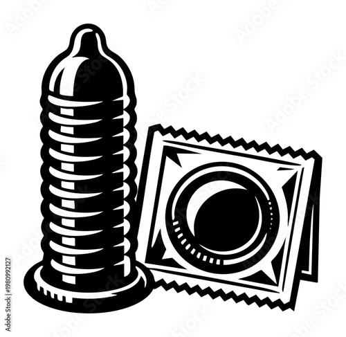 Condom and packaged condom providing protection against STIs and unwanted pregnancy, promoting health and family planning