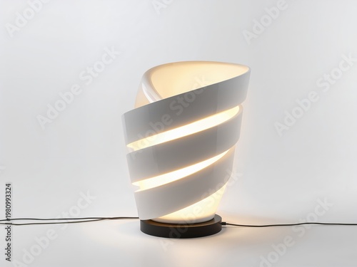 Minimal sculptural lamp ideal for modern decor branding creative lighting visuals and artistic design concepts
