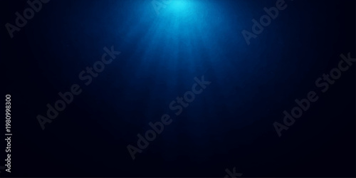 Abstract Deep blue ocean light, a mesmerizing visual journey into the depths of a tranquil sea.