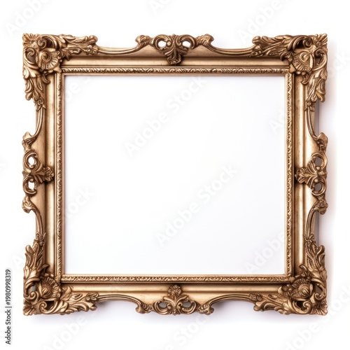 Quartz frame vintage rectangle mirror photo.
