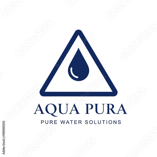 Aqua Pura Logo with Water Droplet.