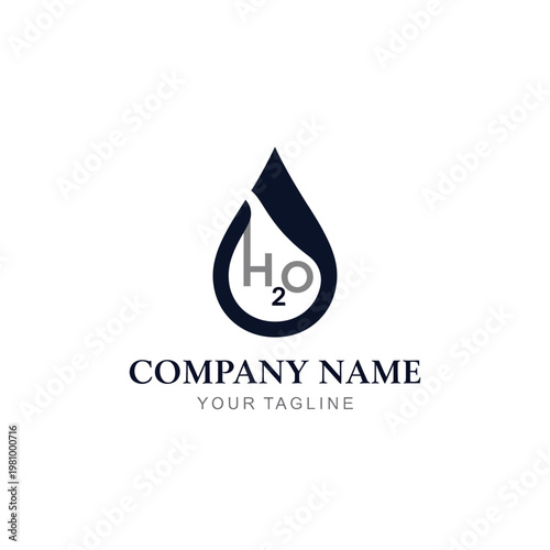 Water Droplet Logo Design Template.