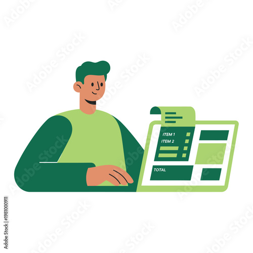 Person Reading Newspaper Illustration Focused On Main Subject.