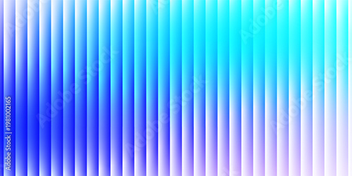 Abstract vertical blue light bar pattern background with glowing cyan center, creating a vibrant digital sound wave or equalizer effect, isolated on