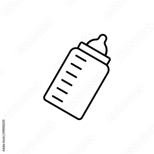 Feeding Bottle Vector Icon Illustration On Isolated Background.