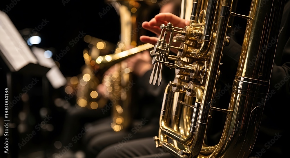 Fototapeta premium Brass Instruments Orchestra.