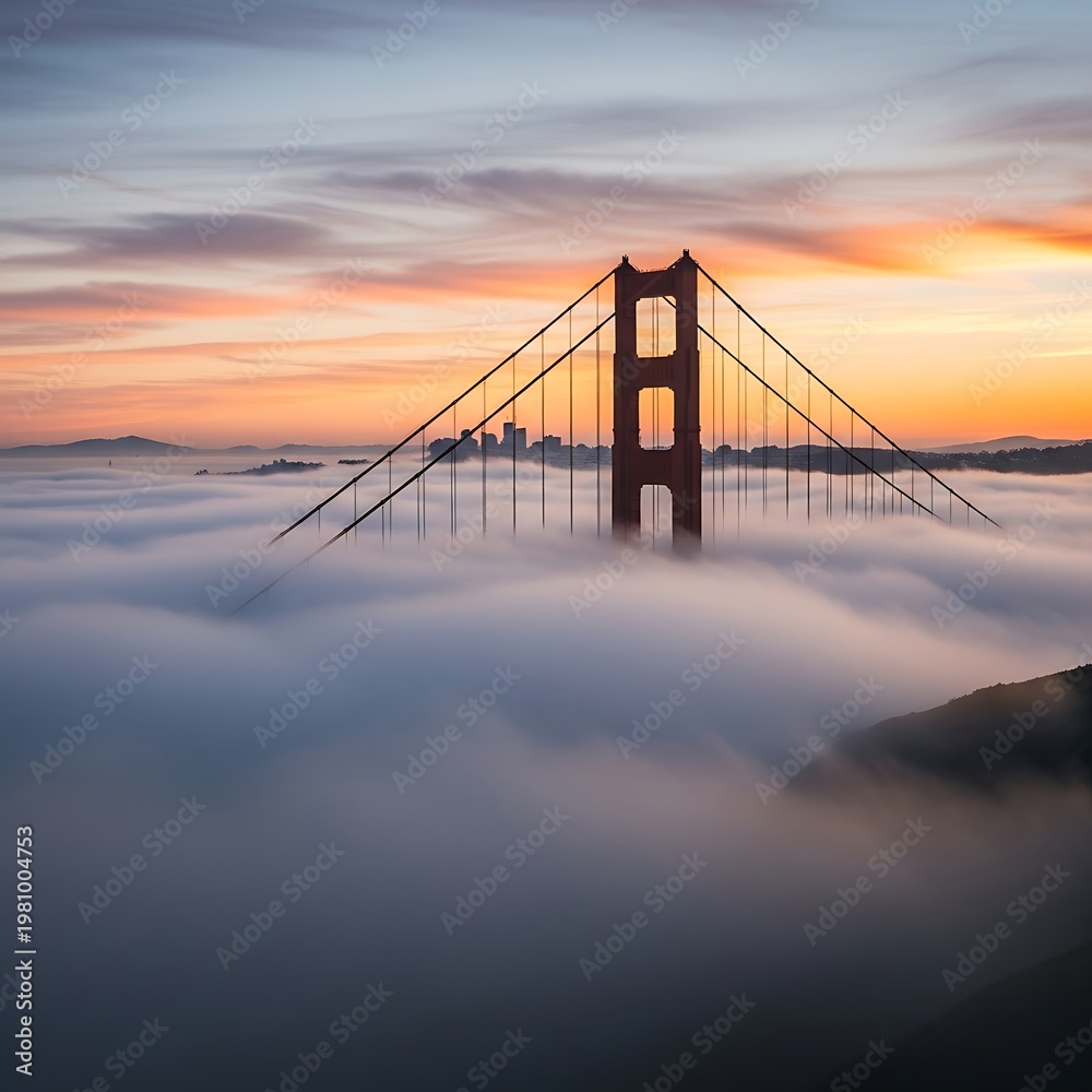 Obraz premium Golden Gate Fogscape.