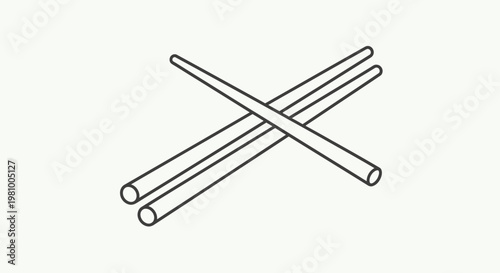 Wooden dowel rods crossed over each other