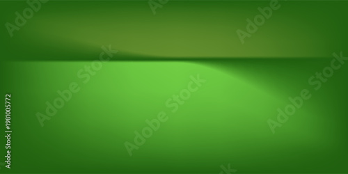 Abstract gradient podium background. Empty green 3D studio background. Clean scene for product presentation mockup template. eps 10