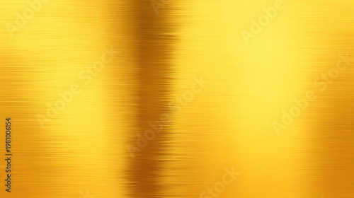 Yellow Gold Vertical Gradient Brush Texture Background Shiny Metal Plate Light Reflection Soft Focus For Poster Banner Wallpaper Design
