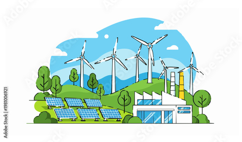 wind turbine and green energy