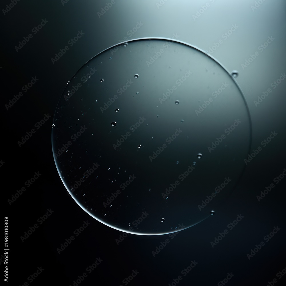Obraz premium Astronomy circle bubble glass.