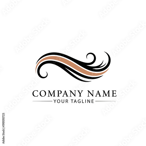 Elegant Black and Brown Logo Design.