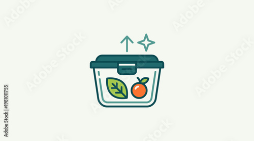 Fresh Produce in a Clean Food Container