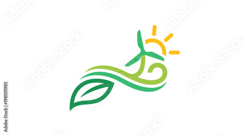 Eco-Friendly Wind Energy Logo Design