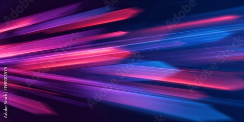 Diagonal streaks of vibrant magenta and cyan light accelerate across a dark background