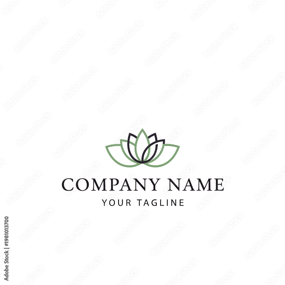 Fototapeta premium Lotus Flower Logo Design Template.