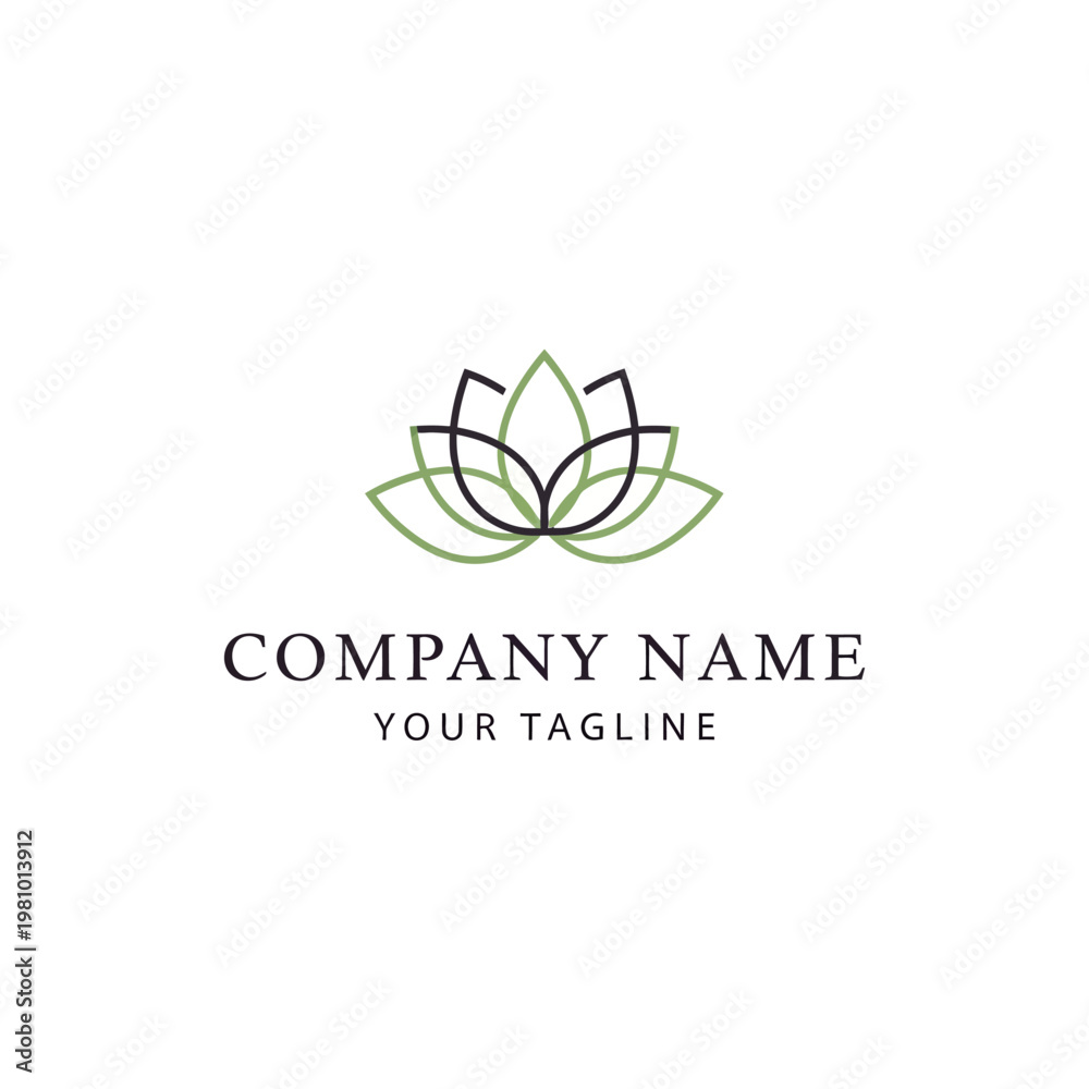 Fototapeta premium Lotus Flower Logo Design Template Vector.