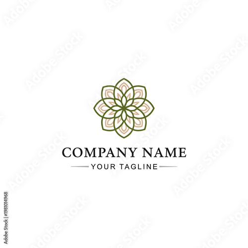 Luxury Flower Logo Design Template.