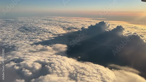 Sunlight Breaking Through Clouds Above Sky Dramatic Light Rays