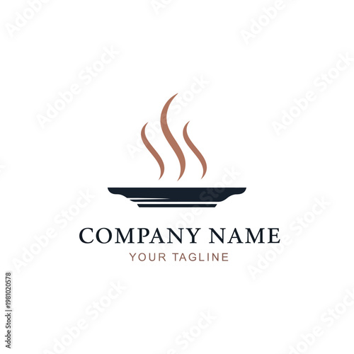Bowl of Hot Food Logo Design.