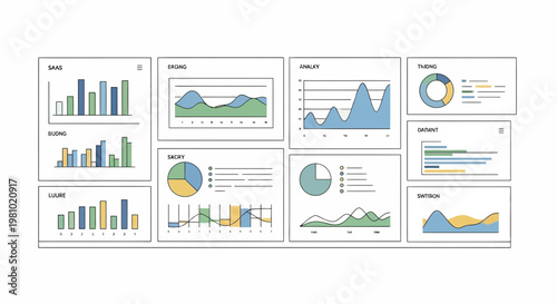 Infographic templates, business charts, graphs and diagrams, data visualization, 10 vector slides