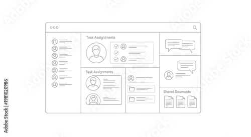 Wireframe user interface, website design template, UI elements, web page mockup
