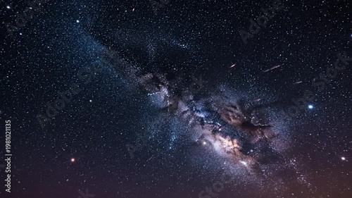 Milky Way Galaxy Night Sky Deep Space Stars Cinematic View