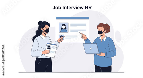 Job Interview HR: Two Professionals Discussing Candidate Resume and Profile