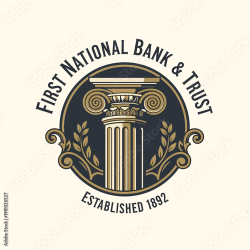 Elegant Gold Monogram GF Logo on Dark Green Textured Background