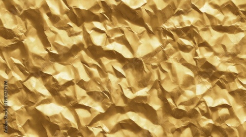 Seamless Crumpled Gold Pattern Texture for Backgrounds and Design Projects