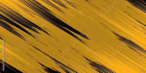 Black halftone pattern. Retro comic gradient background. Bright orange pixel dotted texture overlay. Cartoon pop art faded gradient pattern.vector background