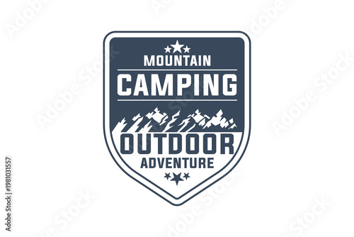 Mountain Camping Outdoor Adventure Emblem