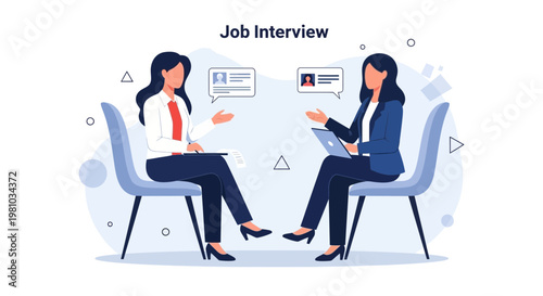 Job Interview: Two Women Discussing Careers in Modern Office Setting