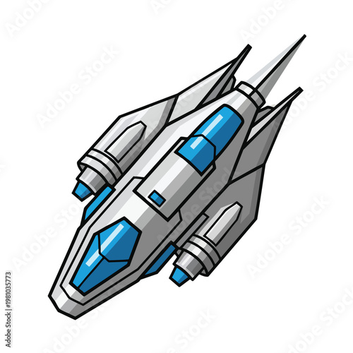 Modern Spacecraft Illustration for Science and Technology Projects