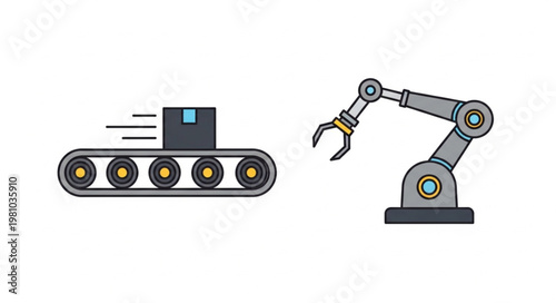 Automated Robotic Arm and Conveyor Belt System.